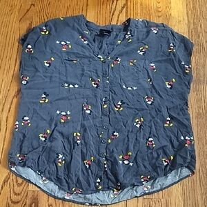 Mickey Mouse Button-Up Shirt